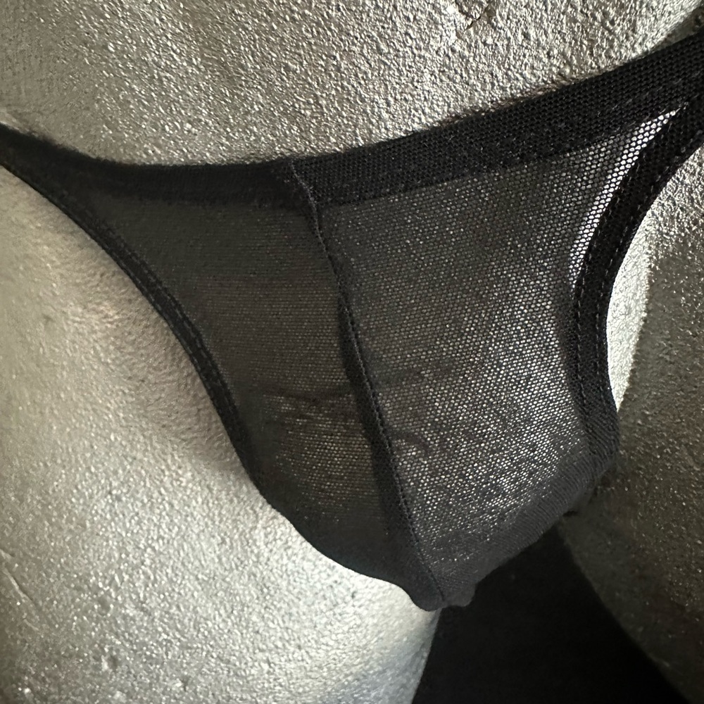 Sheer Bikini Brief Black. B057* - Picture 6 of 9
